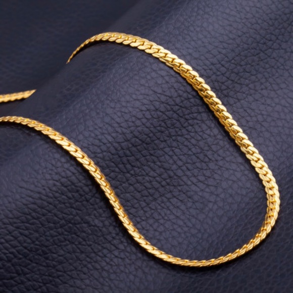 18K Gold Plated Mens Chain - Picture 3 of 3